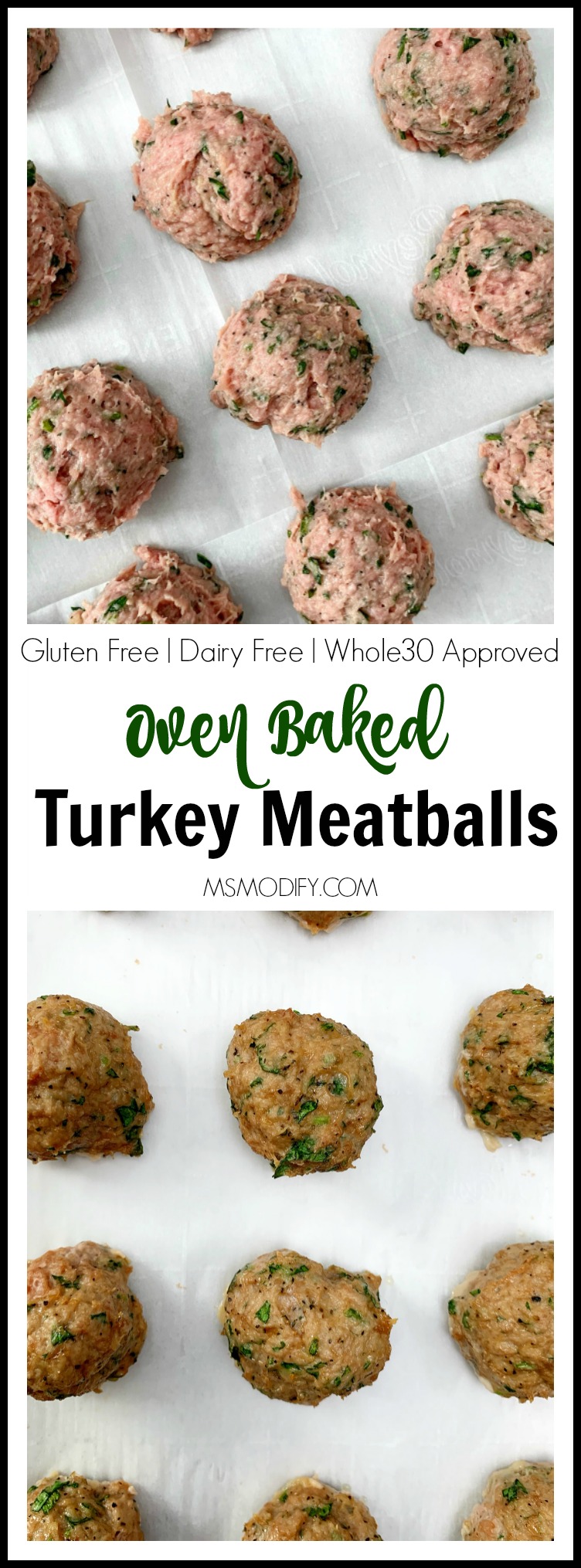 Oven Baked Turkey Meatballs MsModify