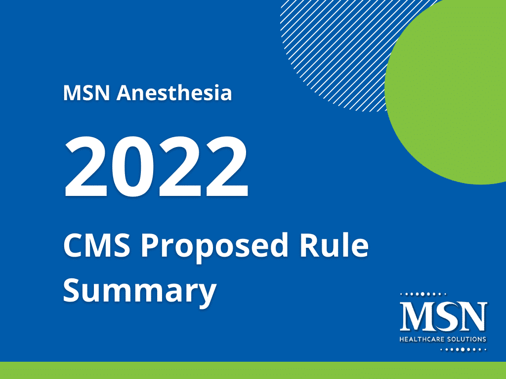 2023 Cpt Codes List 2022 Cms Proposed Rule Summary: Anesthesia Focused