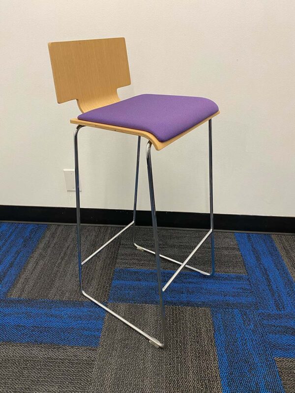 Arcadia Stool Purple Main Street Office Furniture
