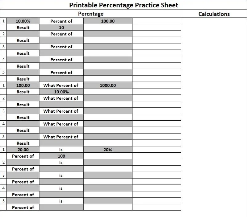 ReadyToUse Percentage Calculator Excel Template MSOfficeGeek ReadyToUse Percentage Calculator Excel Template MSOfficeGeek