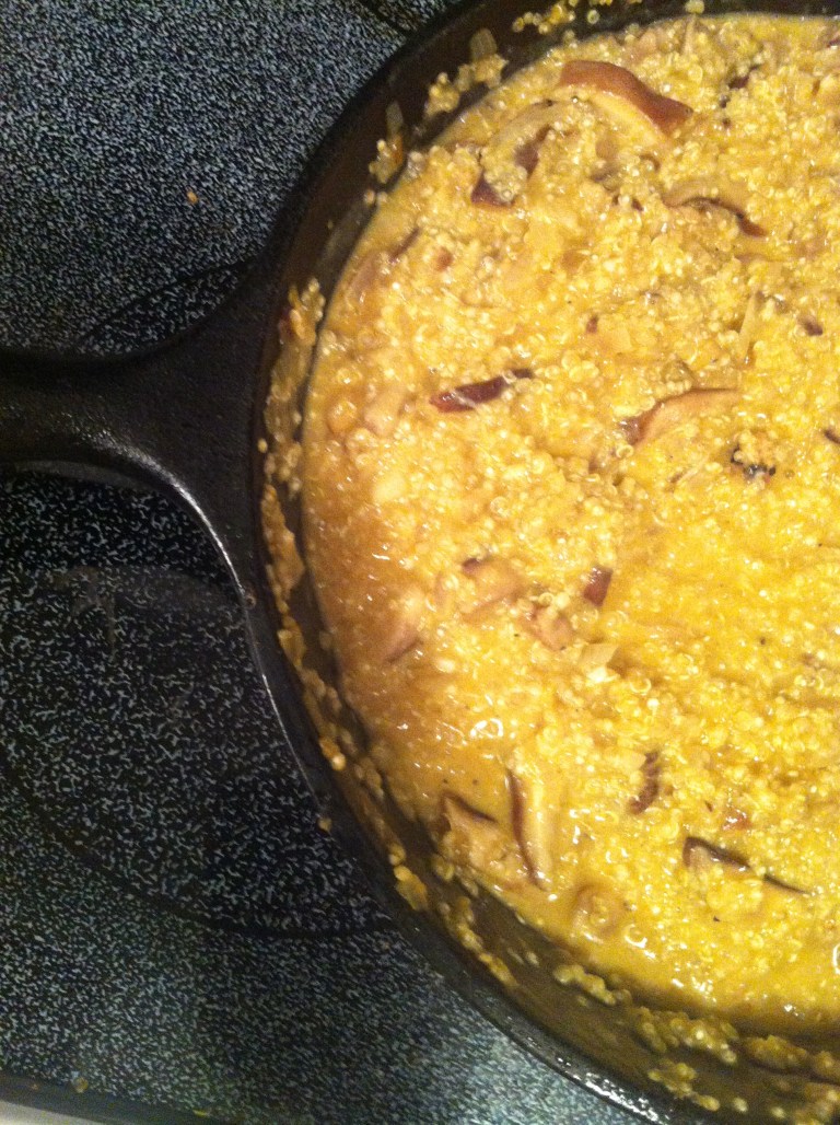 quinoa risotto with shiitake mushrooms delight