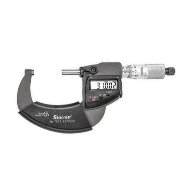 Starrett IP67 Electronic Micrometer, with Output, 2550mm/12″, 795
