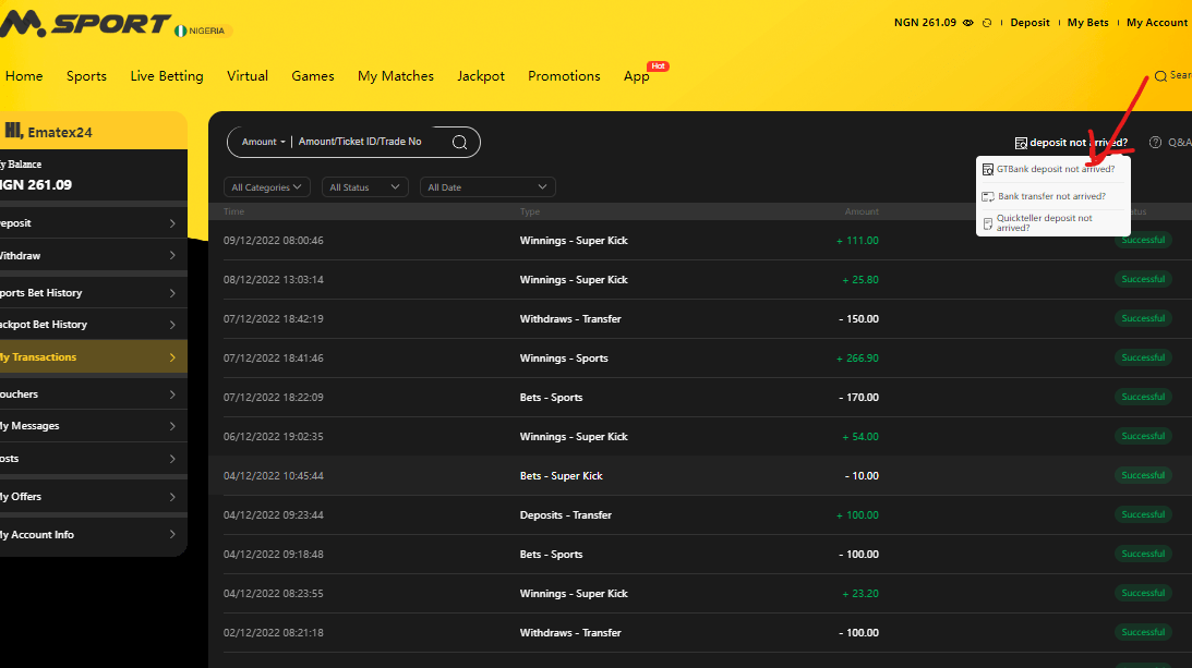 GTBank Deposit Not Arrived? MSport