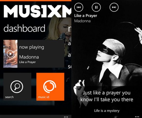 musiXmatch lyrics player updated with Cortana support in Windows Phone
