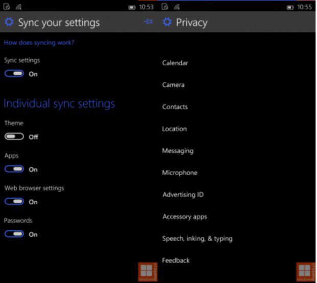 Screenshots From Windows 10 For Phones Build 8.15.12521