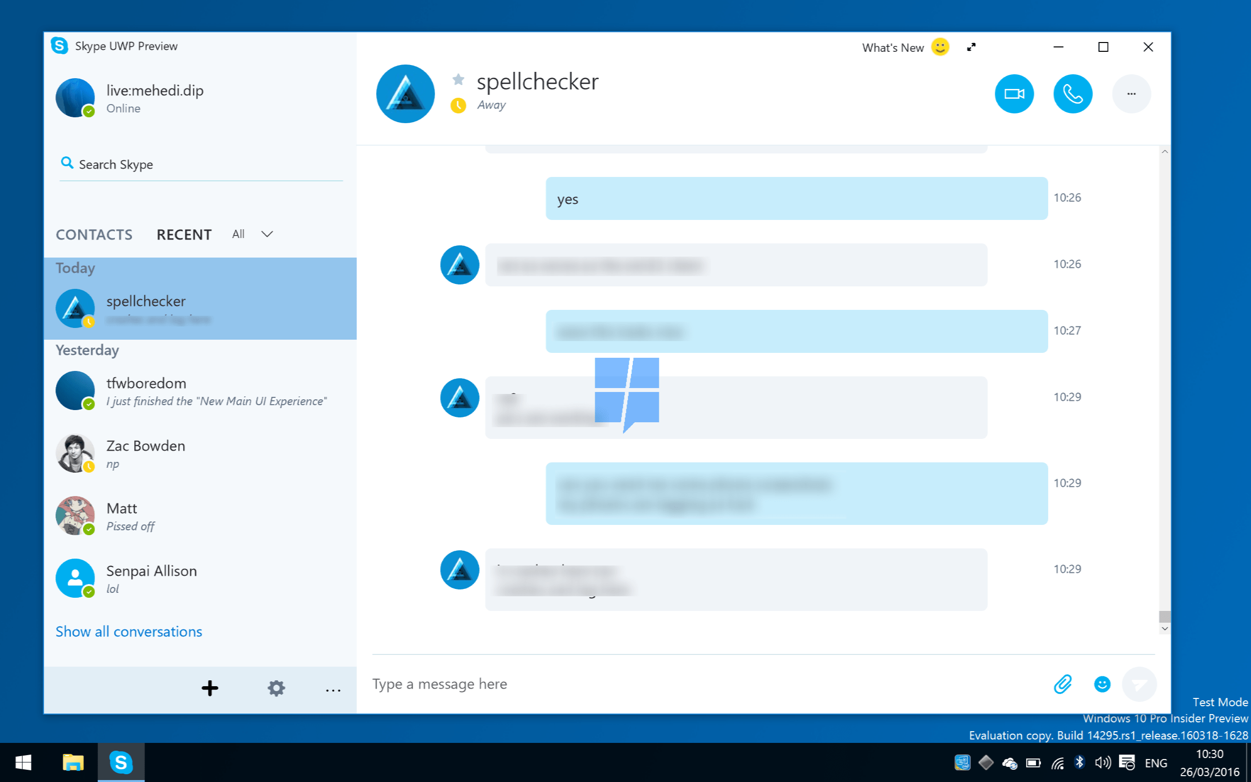 Exclusive First look at Microsoft's Skype UWP