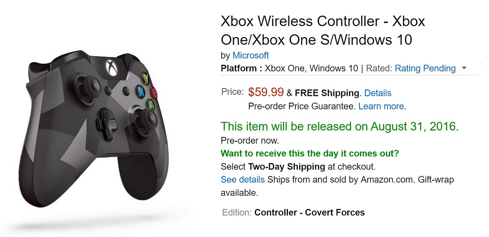 New Xbox One controller up for preorder at