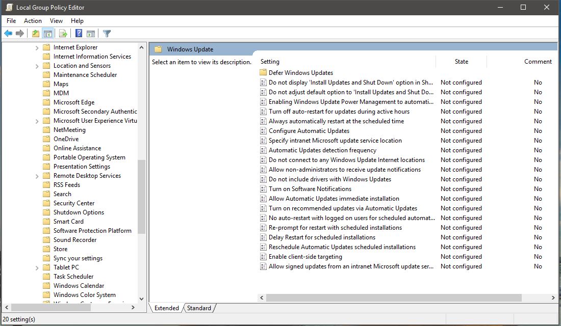 Switch off windows update windows 10