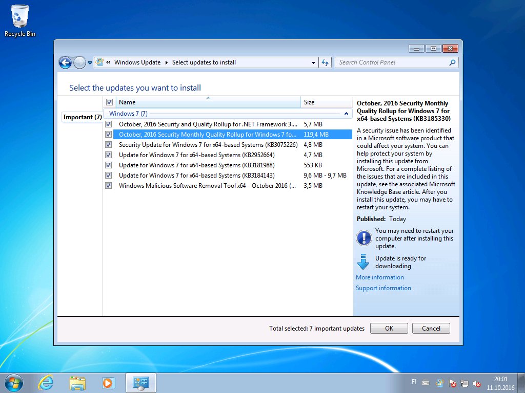 Download Update for Windows 7 (KB3102810) from Official.