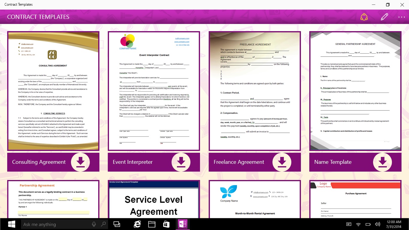 Developer Submission Contract Templates now available for Windows 10