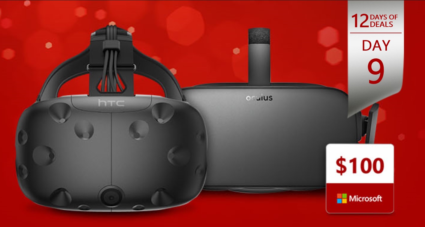 12 Days Of Deals Save 100 with an Oculus Rift or HTC Vive from the