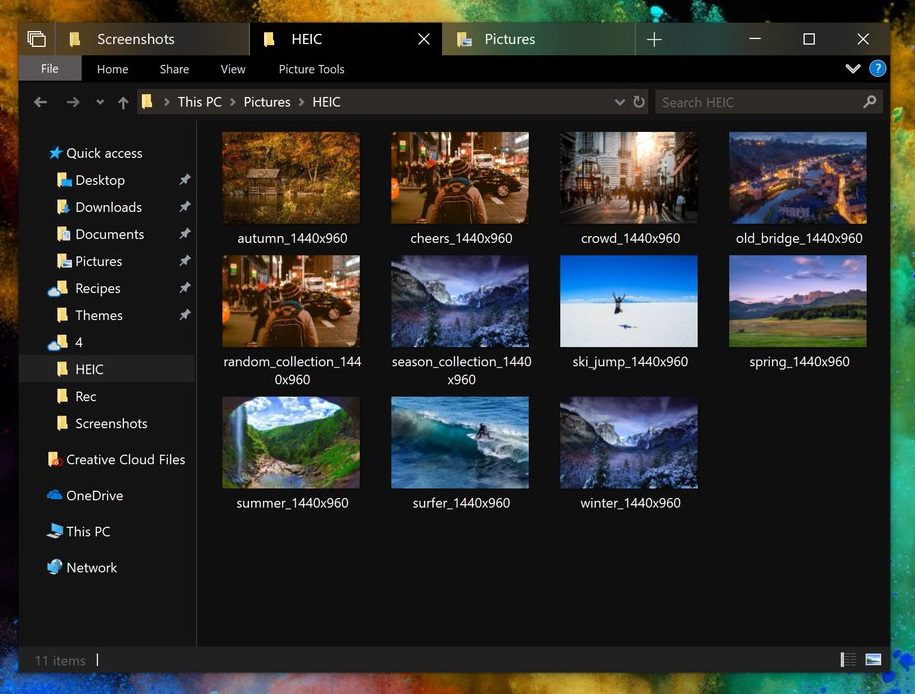 Windows 10 Build 17686 brings improvements to Dark Mode in File