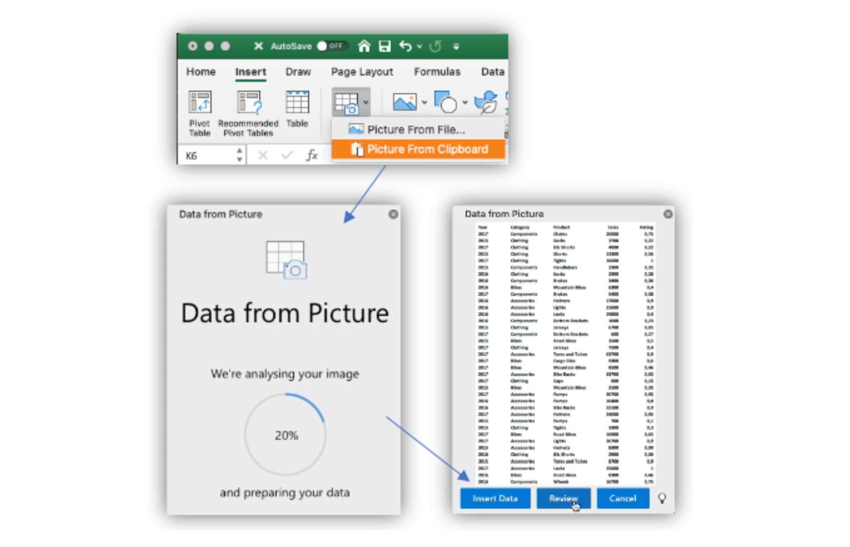 Microsoft brings the new Data from Picture feature to Excel for Mac