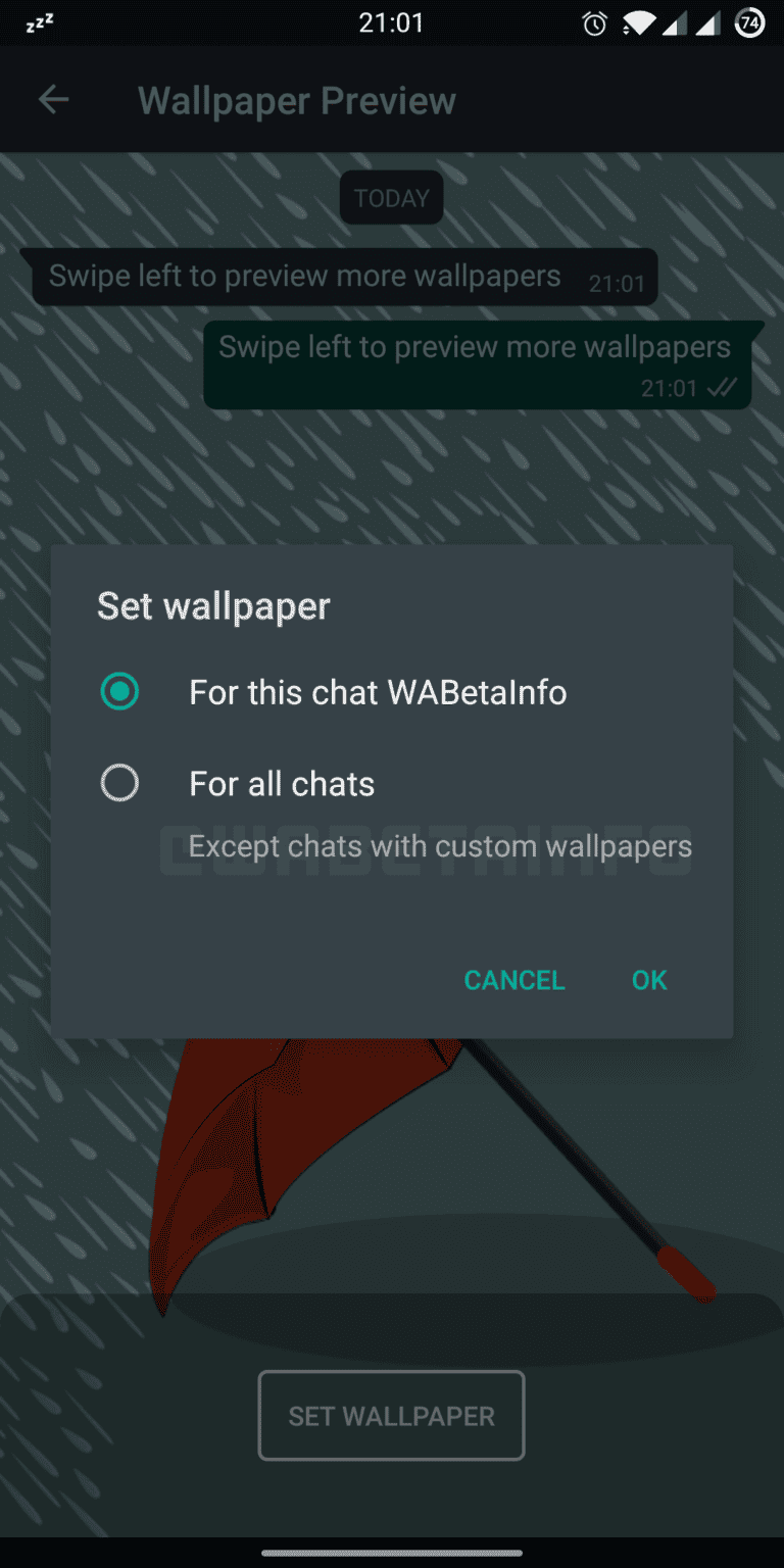 WhatsApp bald mit individuellen Hintergründen für Chats