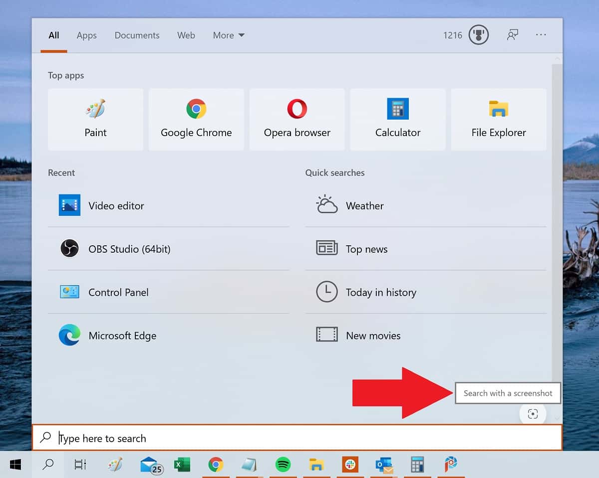 Tip The Windows 10 Search Console has a cool desktop screenshot search