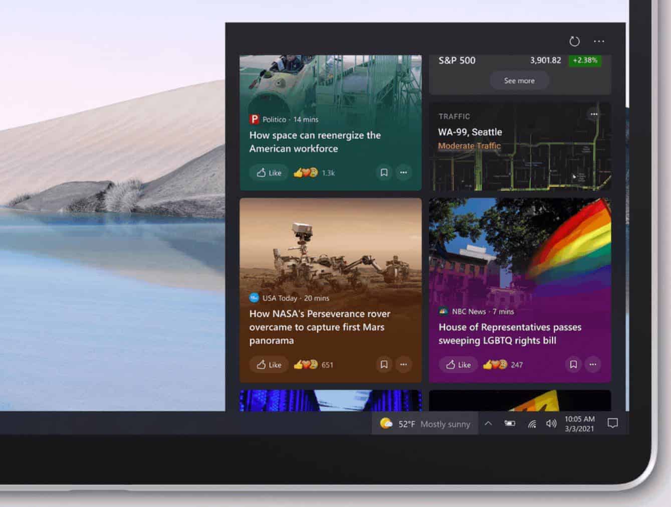 Windows 10's News and Interest widget blurry? Try this Optional Update