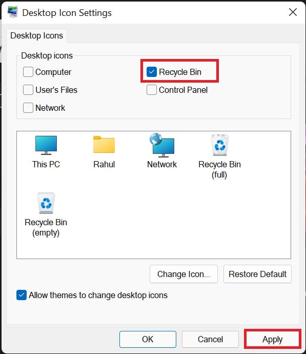 Windows Lets You Show Hide Recycle Bin Icon Here Is How Mspoweruser