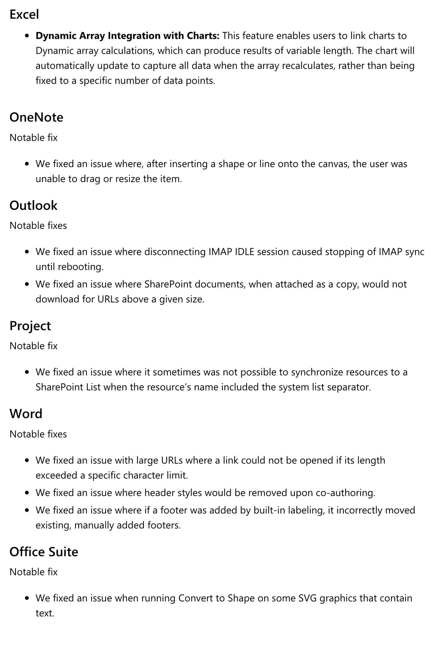 Office Insider Version 2210 (Build 15709.20000) for Windows brings new