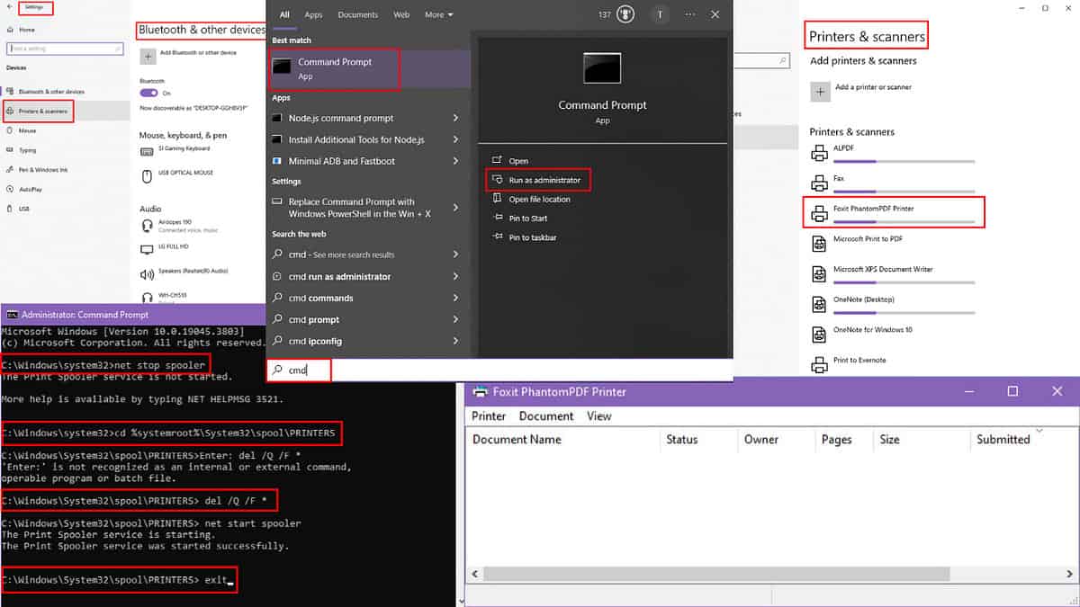 Clear Print Queue CMD 2 Simple Methods