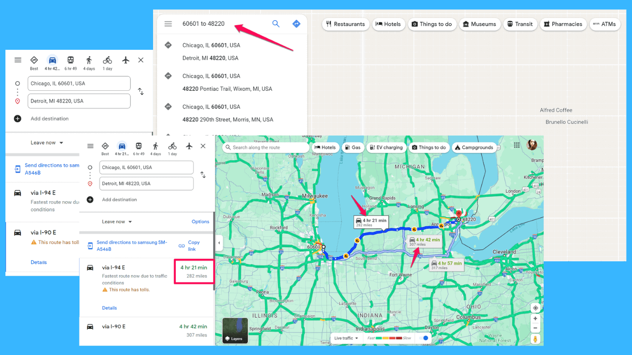 How To Measure Distance Between Zip Codes in Google Maps