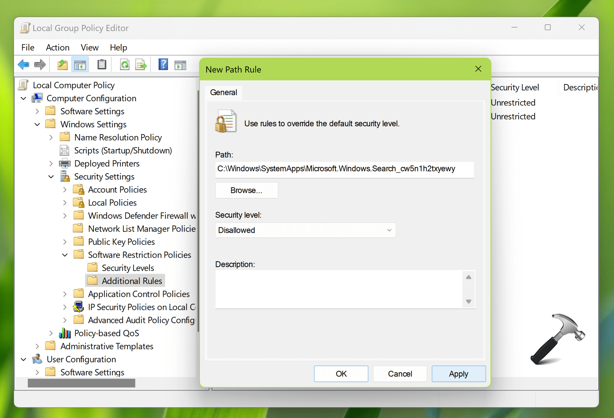 How to enable or disable Search in Windows 11