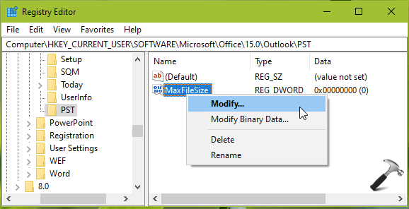 How Do I Increase Manually Outlook PST File Size Limit?
