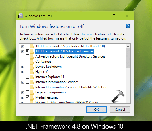 Install Framework 4.8 offline in Windows 10