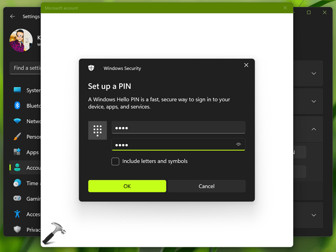 How to reset PIN in Windows 11