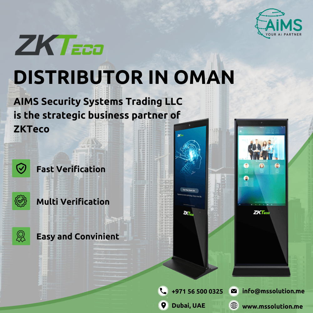 ZKTeco Distributor in Oman ZKTeco Authorized Reseller AIMS Security