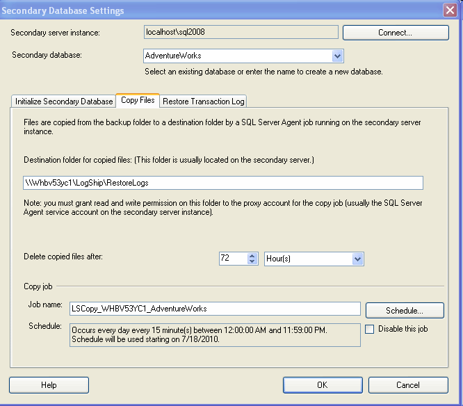 Migrating a VLDB in SQL Server with Log Shipping