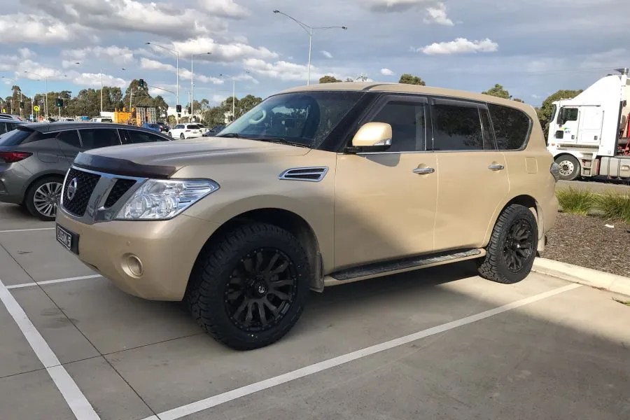 NISSAN PATROL Y62 with FUEL BLITZ 20X9 wheels