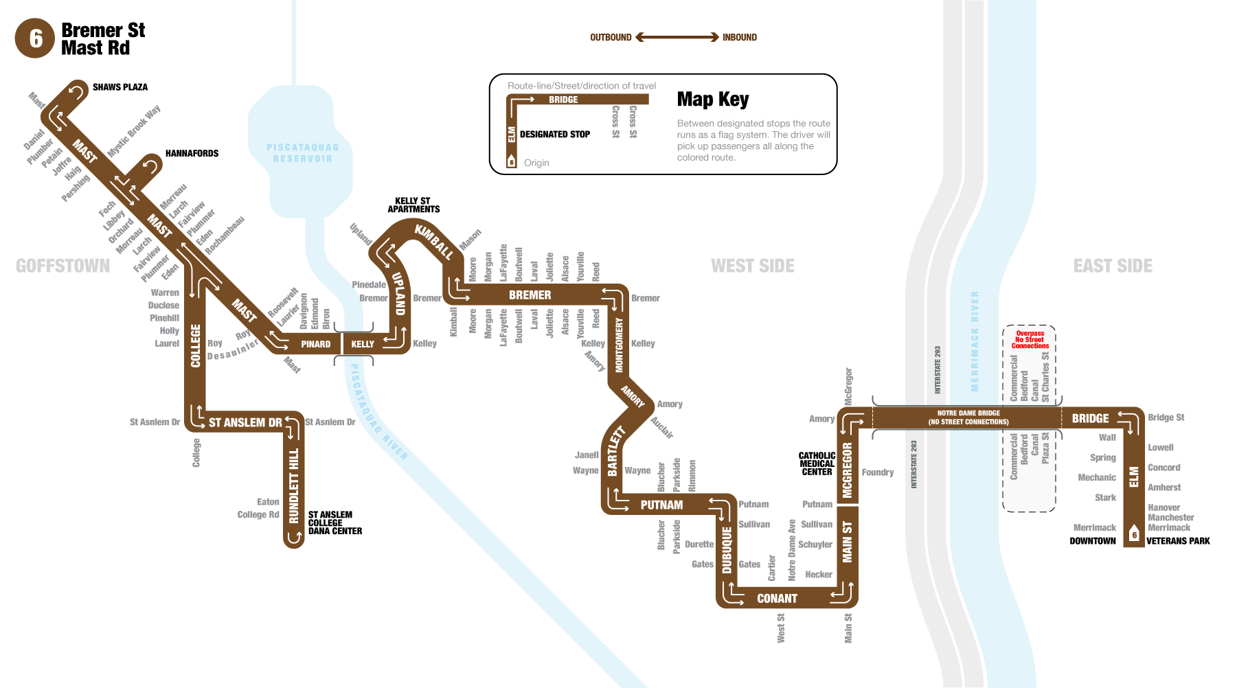Bremer Street/Mast Road Route Manchester, NH manchester transit
