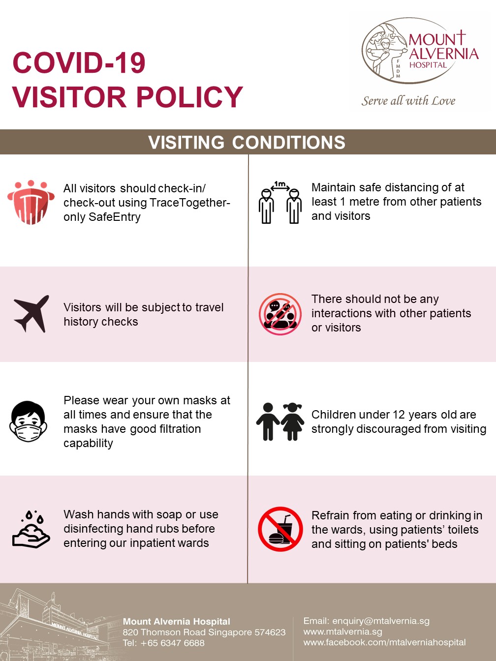 Mount Alvernia Hospital Singapore Visitor Policy