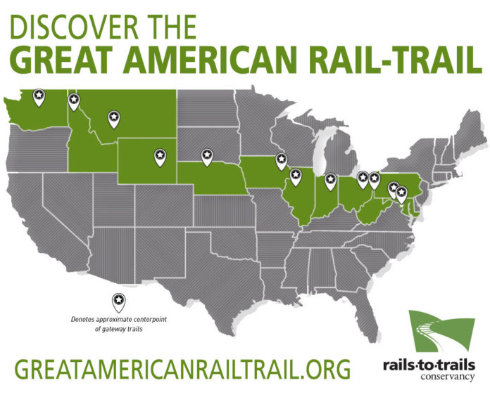 The US is building a bike trail that runs coasttocoast across 12