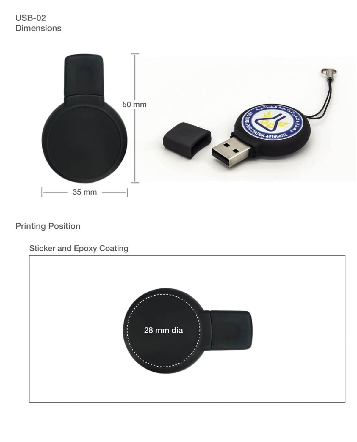 Promotional Rubberized USB USB with Digital Print Magic Trading