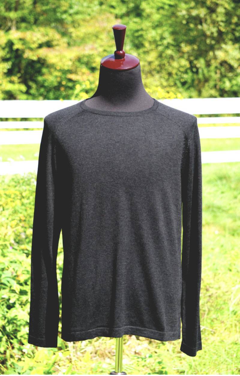 Easy Care Mens Base Layer Pima Cotton Crew Mt Caesar Alpacas