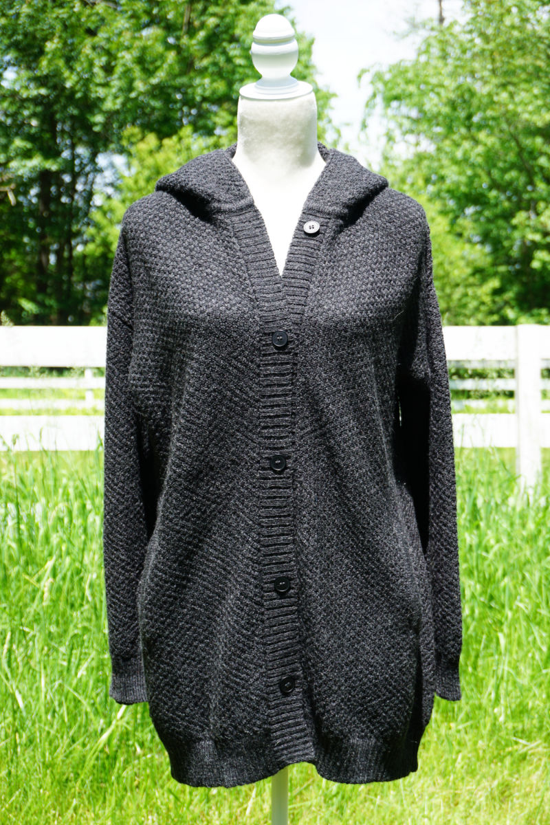 Pure Baby Alpaca Hooded Sweater Jacket Mt Caesar Alpacas