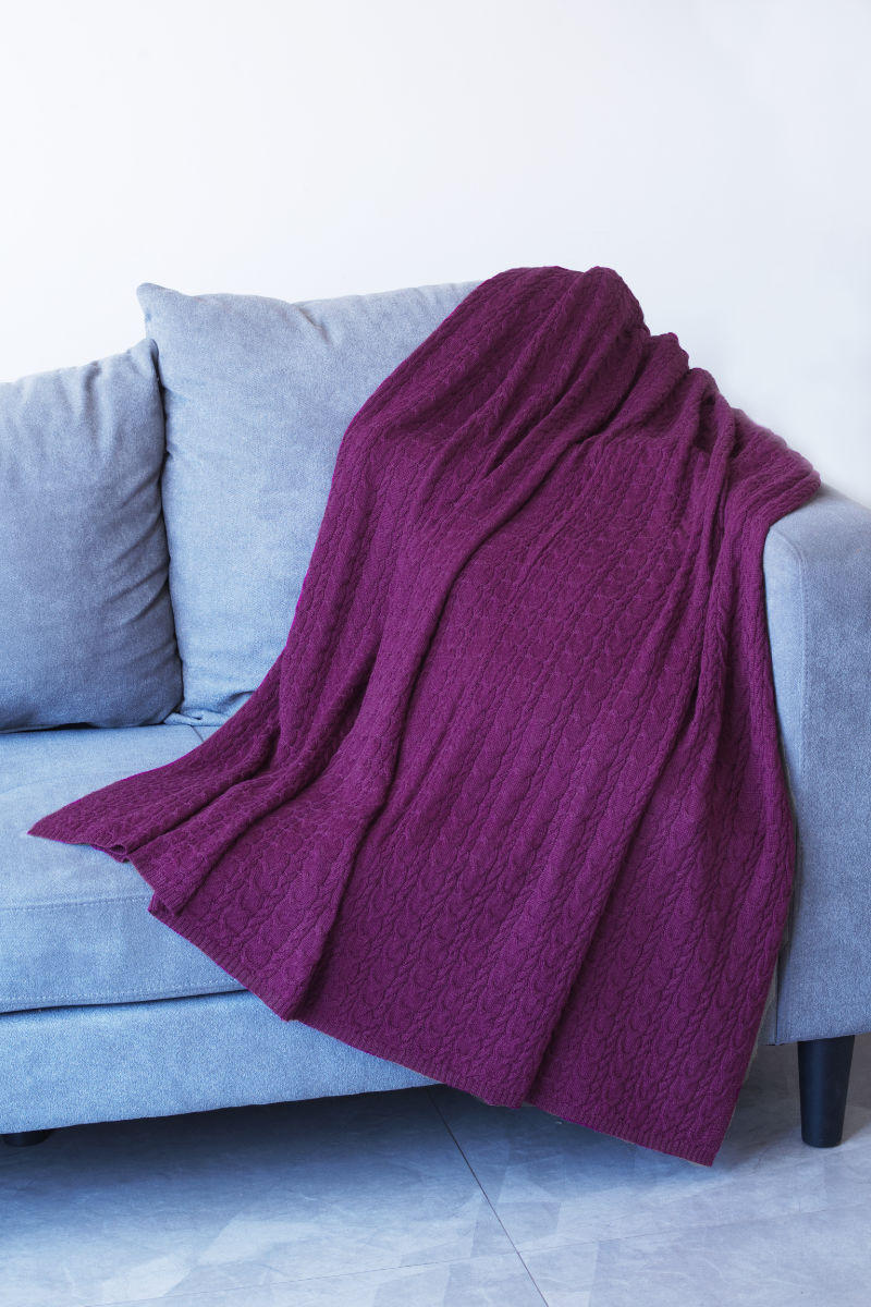 Pure Baby Alpaca Cabled Throw Mt Caesar Alpacas