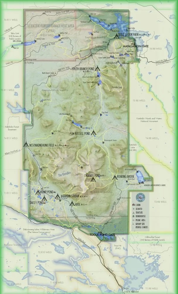 Baxter State Park Trail Map Baxter State Park - Mt. Chase Lodge