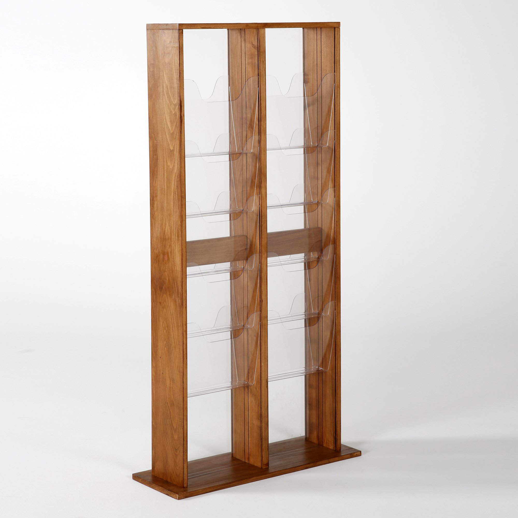 Free Standing Wood Magazine Rack MT Displays