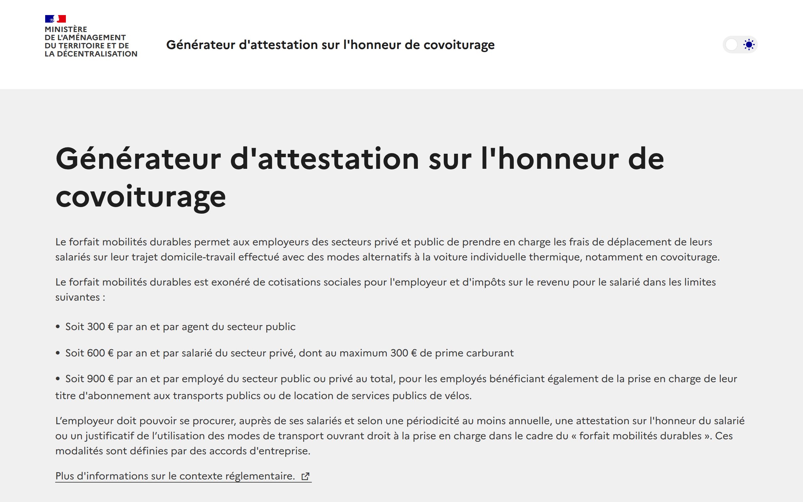 Attestation Sur L'honneur Covoiturage