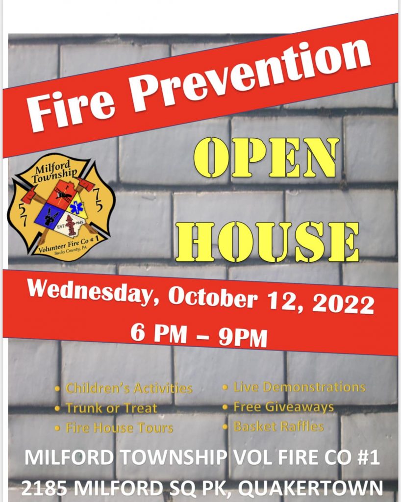 Fire Prevention Open House Milford Township Fire Company Volunteer