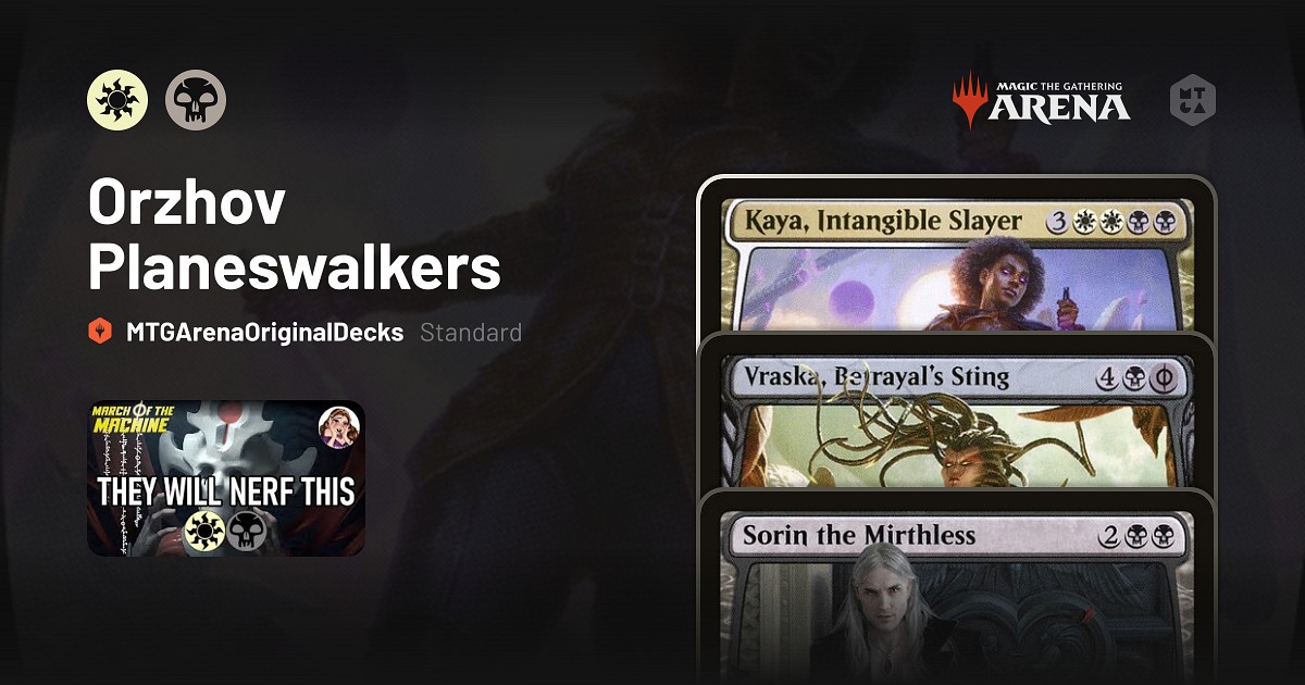 Standard Orzhov Planeswalkers Deck by MTGArenaOriginalDecks • MTG Arena