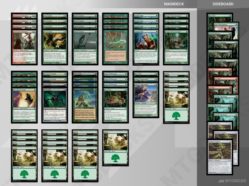 MonoGreen Aggro a Pauper deck by SacredDevil 𝗠𝗧𝗚𝗗𝗘𝗖𝗞𝗦