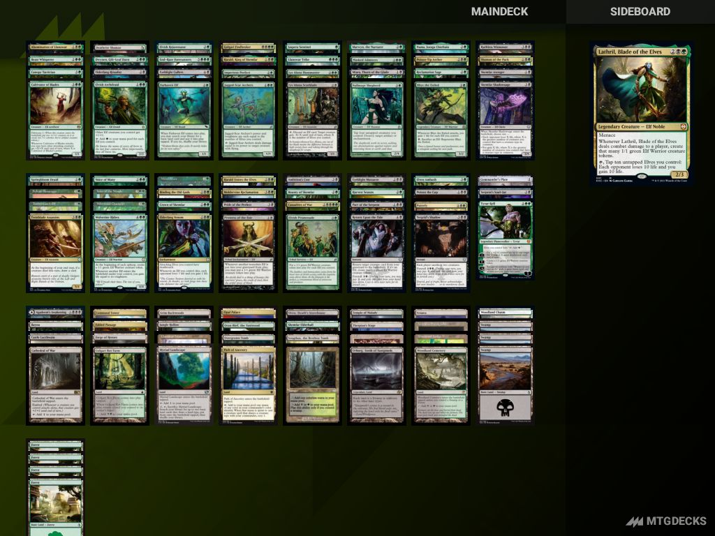 Lathril, Blade of the Elves a Commander deck by Aemzee 𝗠𝗧𝗚𝗗𝗘𝗖𝗞𝗦