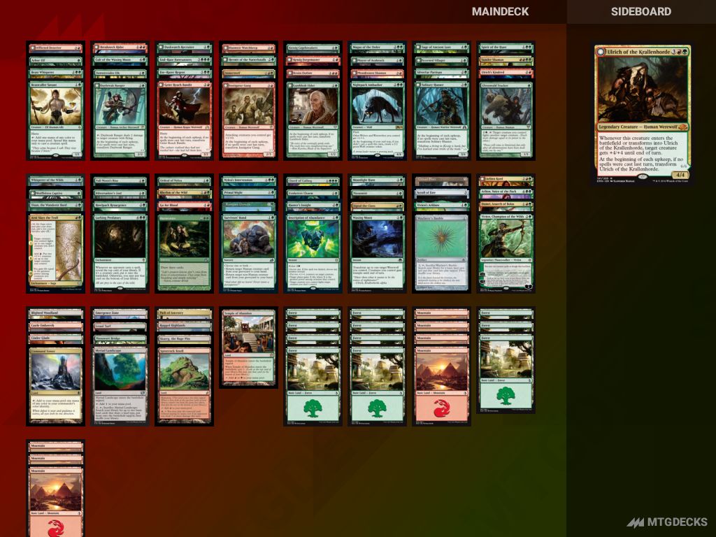 werewolves a Commander deck by BreizhLogan 𝗠𝗧𝗚𝗗𝗘𝗖𝗞𝗦