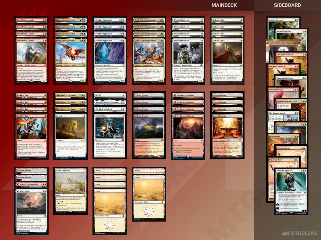 Boros Feather a Historic deck by Puree 𝗠𝗧𝗚𝗗𝗘𝗖𝗞𝗦