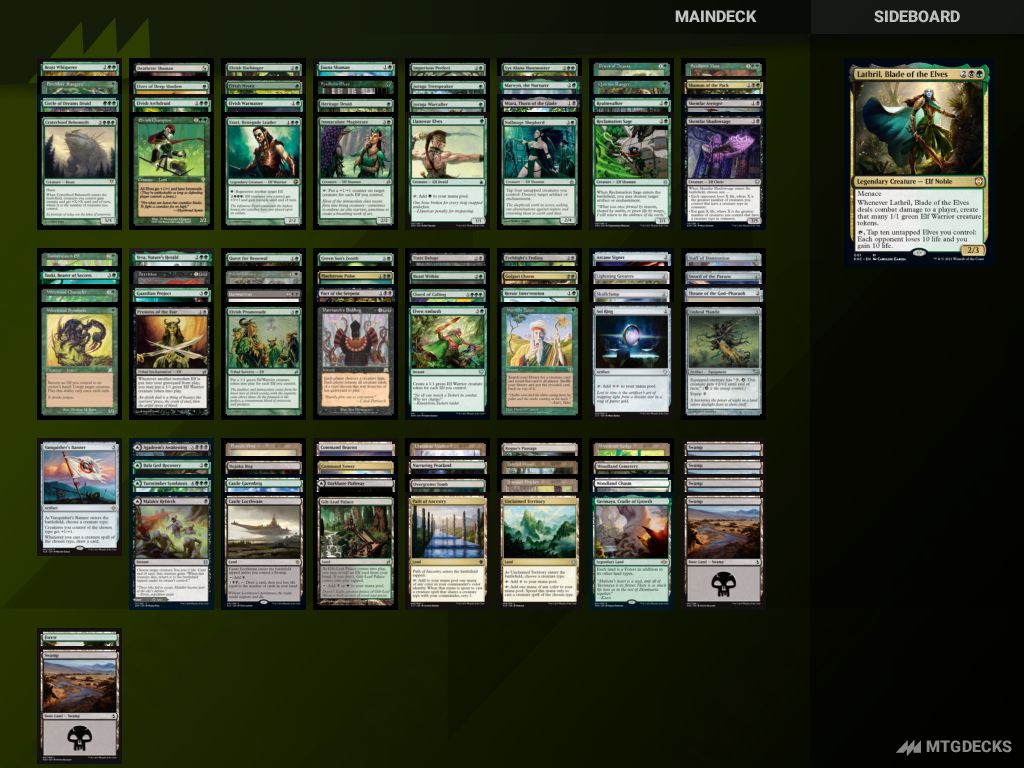 Commander Lathril, Blade of Elves 3.0 a Commander deck by GatoBros