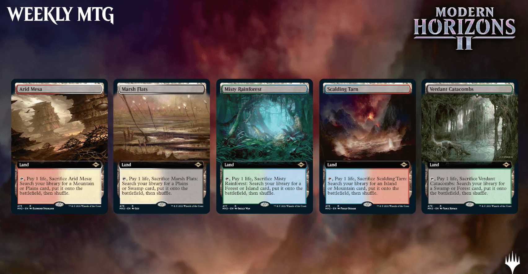 Modern Horizons 2 Cards Revealed Fetchlands with Old School Frame & More