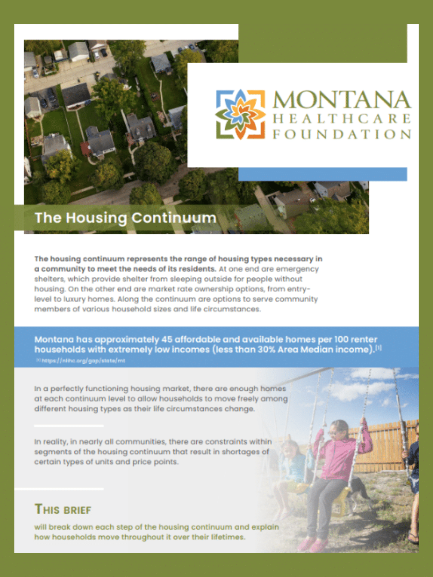 The Housing Continuum Montana Healthcare Foundation